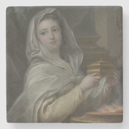 Porta-copo De Pedra Mulher retratada como Virgem Vestal (Roma Antiga)