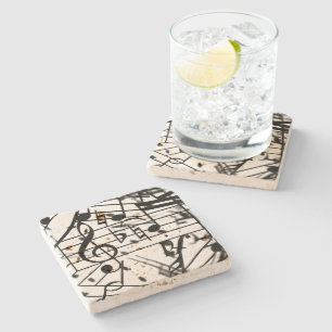 Porta-copo De Pedra Music Notes/Write a Song