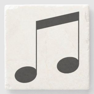 Porta-copo De Pedra Música Uma Nota de Viga Preta,