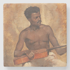 Porta-copo De Pedra Músico de Nova Orleans (Guitarista) (Francis Mille