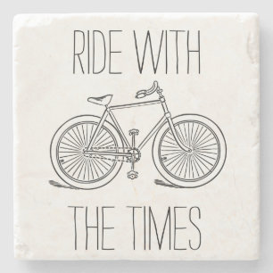 Porta-copo De Pedra Na moda Com A Bicicleta Times