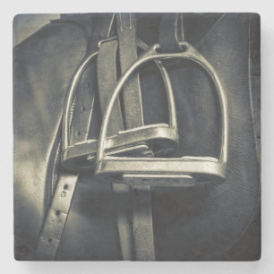 Porta-copo De Pedra Na moda Silver Stirrups em Inglês Riding Saddle