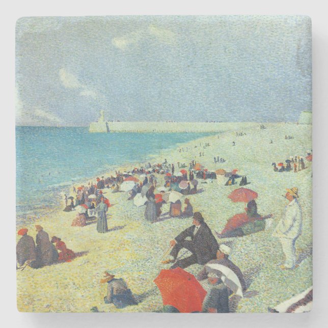 Porta-copo De Pedra Na praia (Frente)