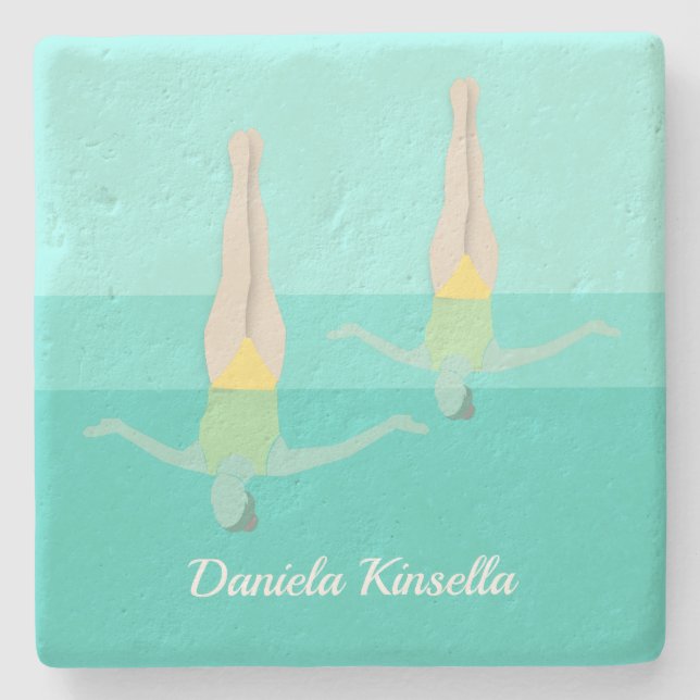 Porta-copo De Pedra Nadação Artística (Frente)