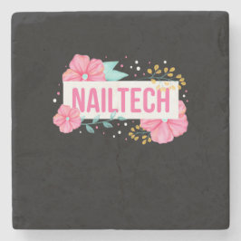 Porta-copo De Pedra Nail Tech Flower