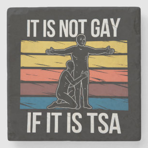 Porta-copo De Pedra Não é Gay Se é Segurança da TSA Orgulho LGBTQ
