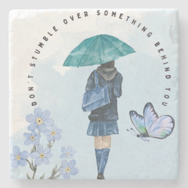 Porta-copo De Pedra Não tropece em algo atrás de você