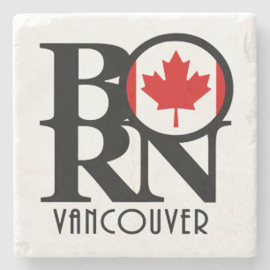 Porta-copo De Pedra NASCER British Columbia (Bandeira do Canadá)