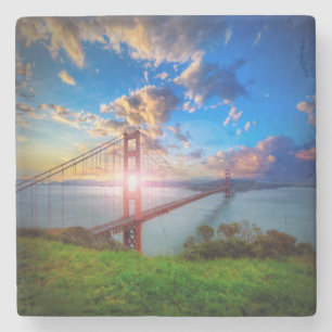 Porta-copo De Pedra Nascer do sol do Golden Gate