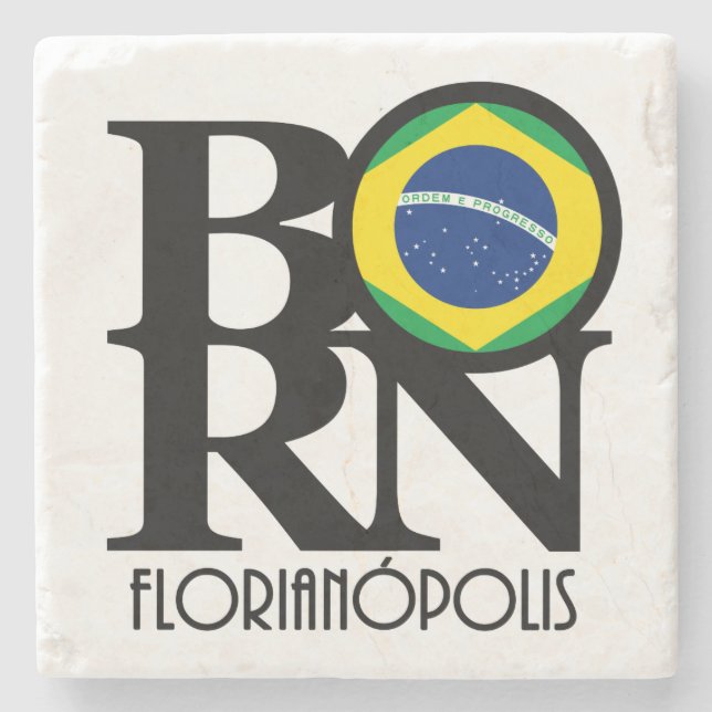 Porta-copo De Pedra NASCER Florianópolis Brasil (Frente)