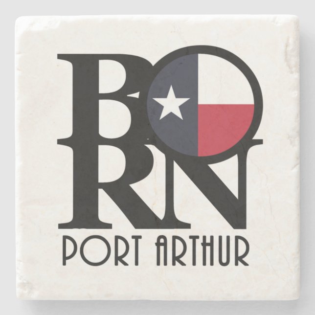 Porta-copo De Pedra NASCER Port Arthur Texas (Frente)