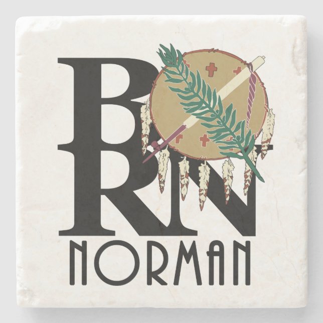 Porta-copo De Pedra NASCIDO Norman Oklahoma (Frente)