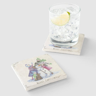 Porta-copo De Pedra Natal divertido da família