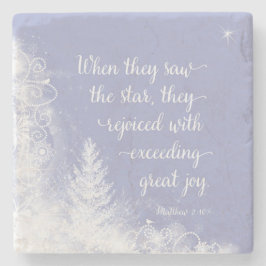 Porta-copo De Pedra Natal - Quando Viram a Estrela