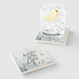 Porta-copo De Pedra Natal Religioso Admira de Sua Abençoação