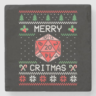 Porta-copo De Pedra Natalina Crítica II - Natal Feio