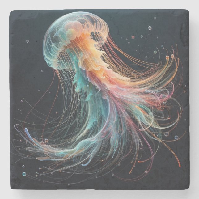 Porta-copo De Pedra náutica/praia/águas-vivas costeiras (Frente)