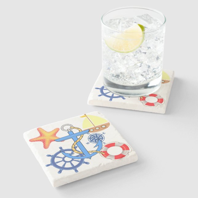 Porta-copo De Pedra Náutico (Lateral)
