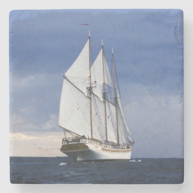 Porta-copo De Pedra Navio de navigação no mar Báltico (Frente)