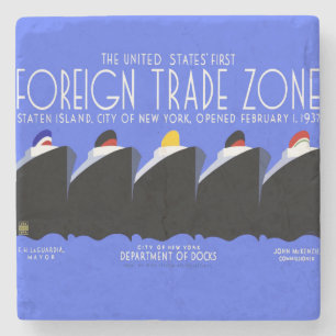 Porta-copo De Pedra Navios de cruzeiro Poster vintage Ocean Liner