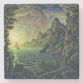 Porta-copo De Pedra Navios: Noite do Sol (por Konstantin Bogaevsky)