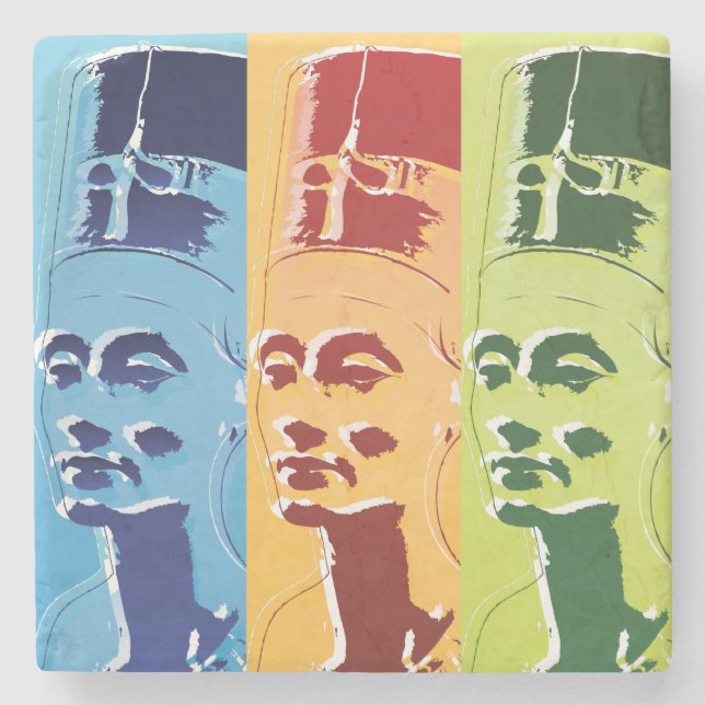 Porta-copo De Pedra Nefertiti (Frente)