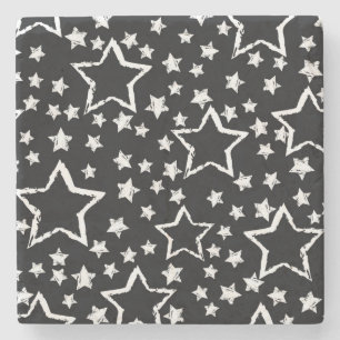 Porta-copo De Pedra Negras, estrelas brancas: granizo urbano.