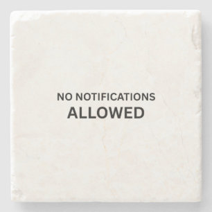 Porta-copo De Pedra Nenhuma Notificação Permitida Minimalista Técnica