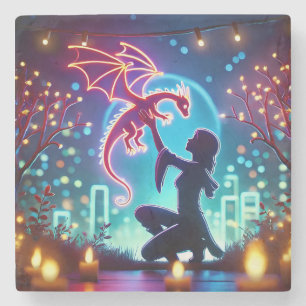 Porta-copo De Pedra  neon dragon trainer