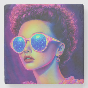 Porta-copo De Pedra Neon Galaxy Glamor