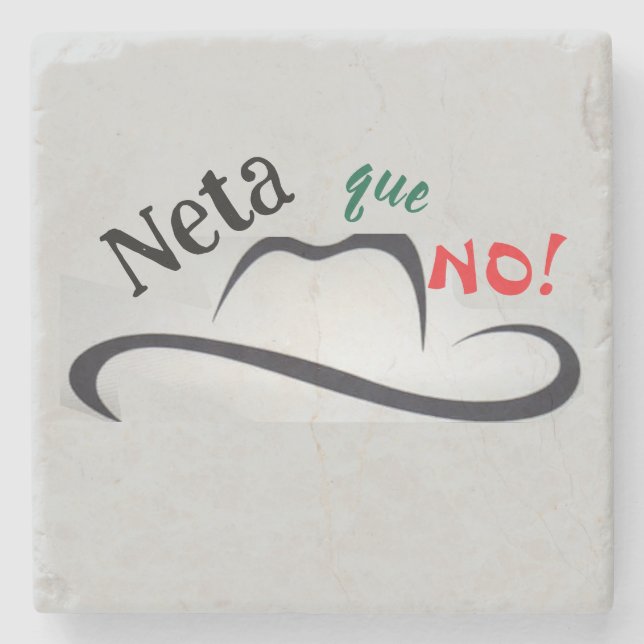 Porta-copo De Pedra Neta que No! (Frente)