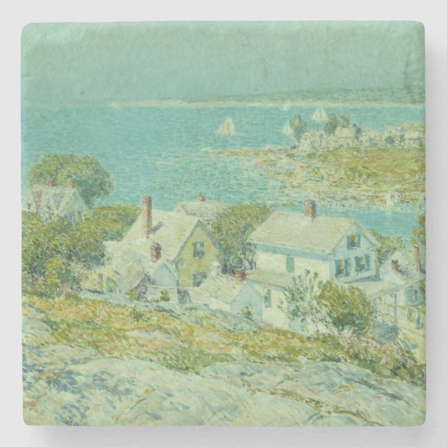 Porta-copo De Pedra New England Headlands (Arte da Paisagem Costeira) (Frente)