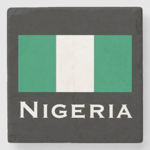 Porta-copo De Pedra Nigéria com bandeira nigeriana (África Ocidental)