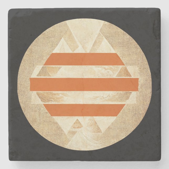 Porta-copo De Pedra Nikias Logo (Frente)