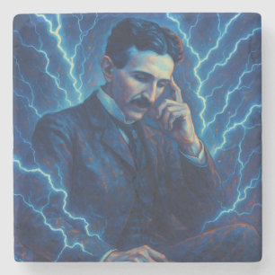 Porta-copo De Pedra Nikola Tesla - Portas copos de Relâmpago