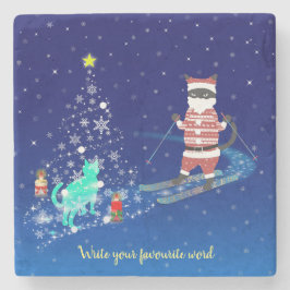 Porta-copo De Pedra Noite de Aquecimento Cardíaco dos papais noeis