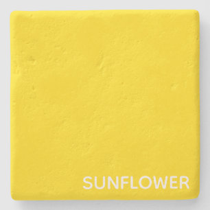 Porta-copo De Pedra Nome da Cor Amarelo do Girassol