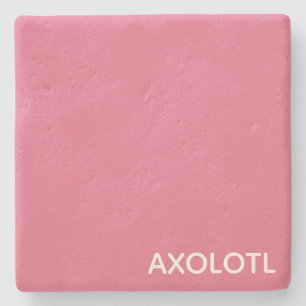 Porta-copo De Pedra Nome da cor rosa Axolotl