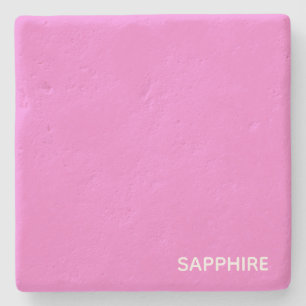 Porta-copo De Pedra Nome da cor rosa de apphire
