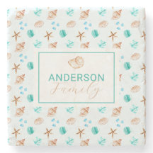 Nome da Família Personalizado Conchas Marinhas Cos