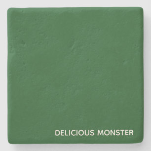 Porta-copo De Pedra Nome de cor verde do Monster delicioso