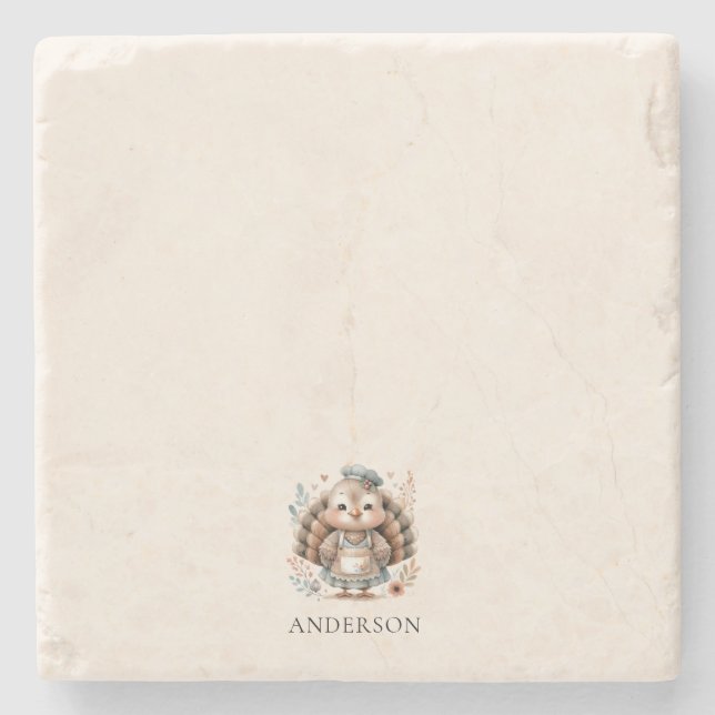 Porta-copo De Pedra Nome do Adição de Turquia (Frente)