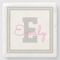 Nome e Monograma do Quadro de Cons | Cinzas claras