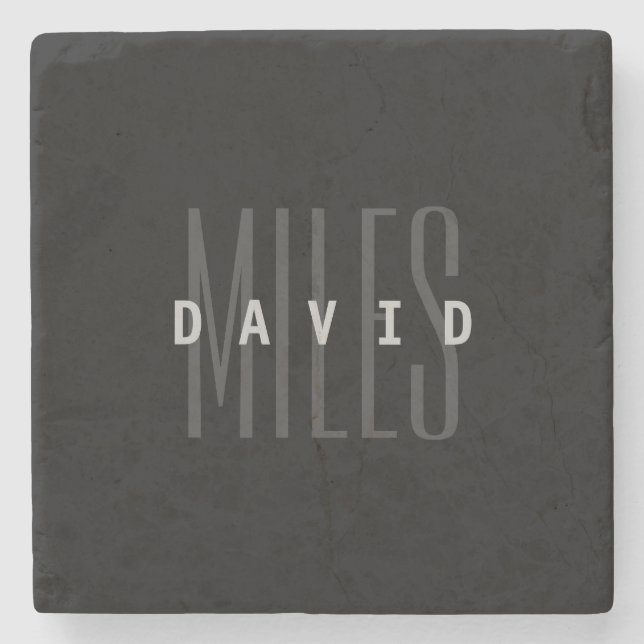 Porta-copo De Pedra Nome e sobrenome Moderno Sobreposto (Frente)