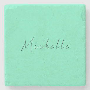 Porta-copo De Pedra Nome Moderno Profissional Minimalista Manuscrito