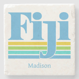 Porta-copo De Pedra Nome Personalizado / Texto Fiji