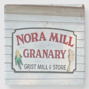 Porta-copo De Pedra Nora Mill Granary, Helen Georgia,