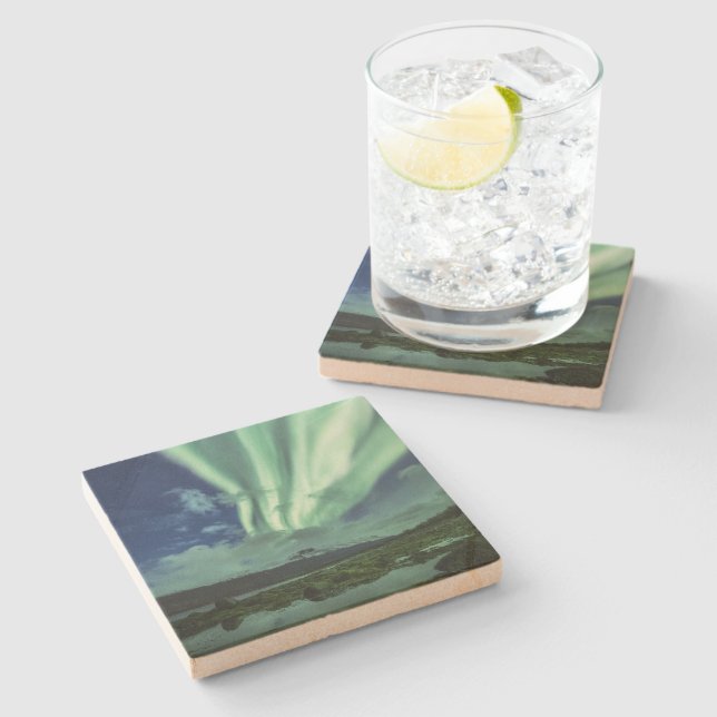 Porta-copo De Pedra Norte Lights Noruega (Lateral)