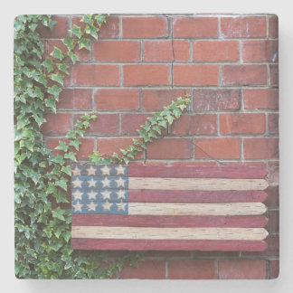 Porta-copo De Pedra North Carolina, Linville, bandeira de madeira dos