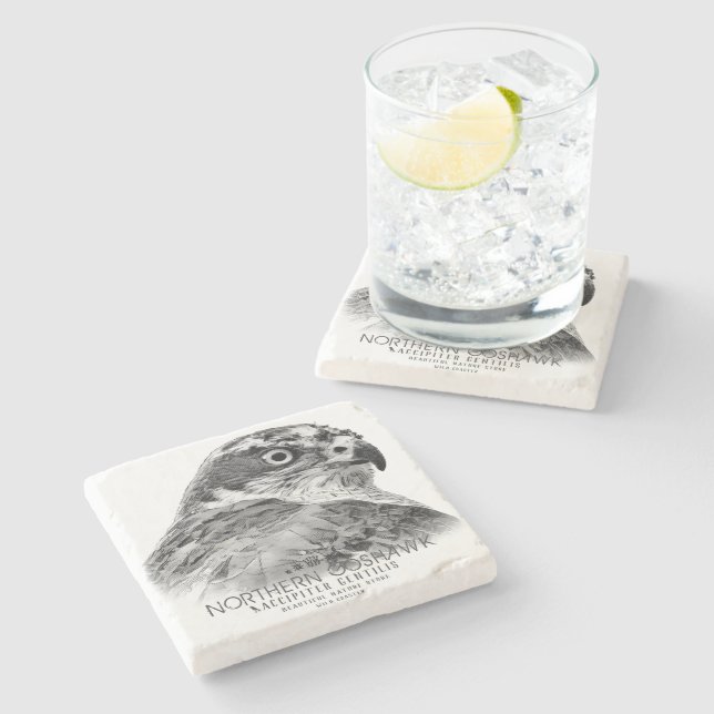 Porta-copo De Pedra Northern Goshawk (Lateral)